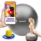  Palla riabilitativa DrFit Gym con pompa, 75 cm, grigia
