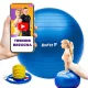  Palla per esercizi DrFit Fitness con pompa, 65 cm, blu