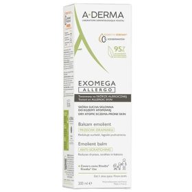  Balsamo Emolliente A-Derma Exomega Allergo - Ideale per Pelli Sensibili, 200 ml