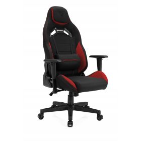  Sedia da gaming Sense7 Vanguard, tessuto nero e rosso