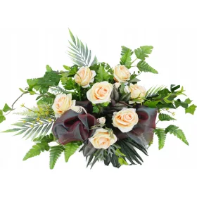    GRANDE bouquet, GRANDE corona di fiori per una tomba, cimitero