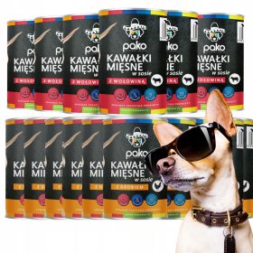  PAKO cibo umido per cani lattina 24 X 415 MIX GUSTI