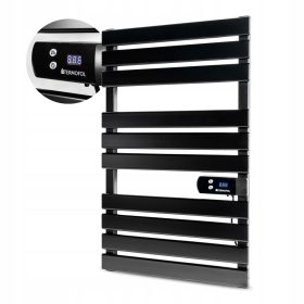    RADIATORE BAGNO A SCALA, elettrico, 500W + TELECOMANDO, nero