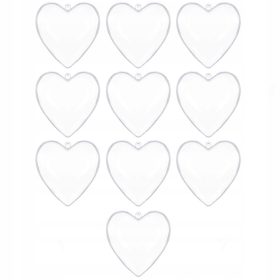  10 palline di cuore in acrilico CA2010