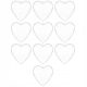  10 palline di cuore in acrilico CA2010