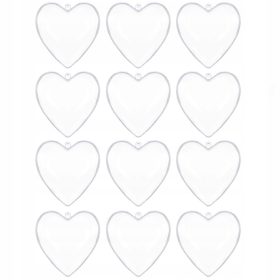  12 palline di cuore in acrilico CA2010
