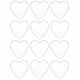  12 palline di cuore in acrilico CA2010