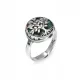  ANELLO DA ALBERO IN ARGENTO CON MALACHITE