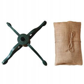    Supporto in plastica per albero di Natale artificiale con iuta