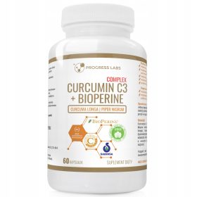   Curcumin C3 500mg + Bioperine 10mg Complex di Progress Labs: Integratore Naturale