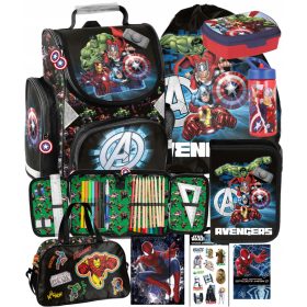    BORSA SCUOLA AVENGERS SCHOOL 9 IN 1 CON FINESTRA BORSA SCUOLA AVENGERS