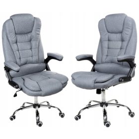  FBJ011 poltrona in tessuto grigio con schienale regolabile