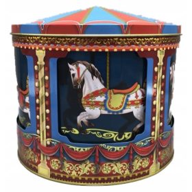  Contenitore CAROUSEL GRANDE IN METALLO Barattolo musicale