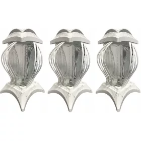 Candela grande a cipolla, lanterna in vetro bianco, 36 cm