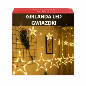    TENDA A LED CON STELLE DI NATALE A LED ghirlanda appesa luci di Natale