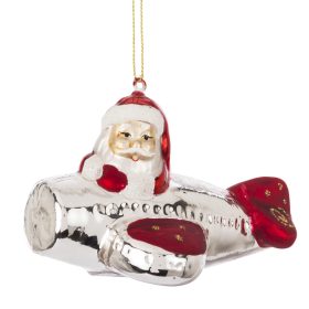    SFERA IN VETRO PER L'ALBERO DI NATALE, REGALO DI BABBO NATALE