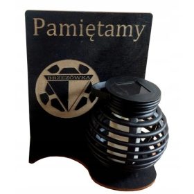   Base per Candela con Incisione e Lanterna Solare per Decorazione Cimiteriale