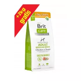 Brit Care Sustainable Adult Medium 12kg+2kg GRATIS