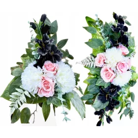    Esclusivo grande set originale bouquet + decorazione bouquet per monumento funebre