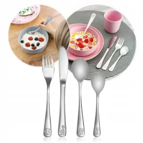  Posate per bambini in acciaio inox Reer
