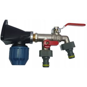  Set gomito a parete, doppio rubinetto, tubo PE 25mm