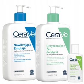   Kit CeraVe per la Pulizia e Idratazione della Pelle: Gel Detergente e Emulsione Idratante