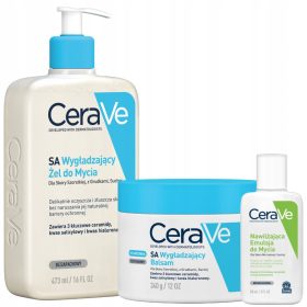   Kit Skincare CeraVe: Balsamo e Gel Esfoliante con Emulsione Idratante in Regalo