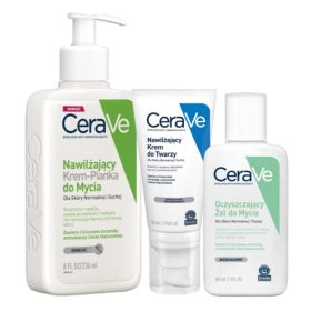   Kit Cura della Pelle CeraVe per Pelli Normali e Secche: Crema Idratante e Detergente