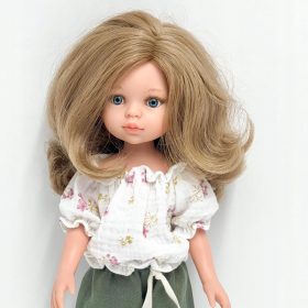    Set di pantaloni verdi e camicetta bianca per la bambola Paola Reina Amigas 32