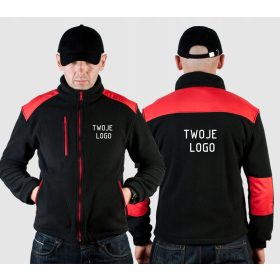   FELPA POLARE CON STRISCE RIFLETTENTI + RICAMO LOGO SUL RETRO/DAVANTI