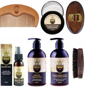    Set di cosmetici per la cura della barba di My Beard Brush per un uomo con barba
