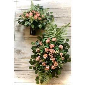  Set di inserti per vasi + bouquet decorativo per tomba