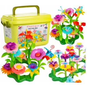    GRANDE SET DI BLOCCHI FIORI XXXXL COSTRUZIONE FIORI GIARDINO 135 ELEMENTI