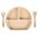  Piatto in silicone con ventosa per bambini + posate beige BLW 6m+ Chichi