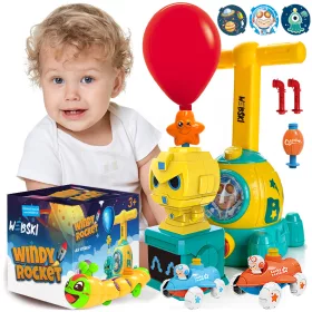    GIOCATTOLO PER BAMBINI 3 4 5 ANNI LANCIAPALLONI RAZZO SET DA 24 ELEMENTI