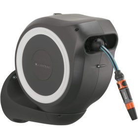    Gardena RollUp Carrello per Tubo da Giardino a Parete Automatico Nero, Grigio