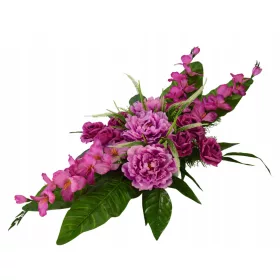    COMPOSIZIONE TOMBA CENTRO CIMITERO MONUMENTO VASO DA FIORI FIORI ARTIFICIALI