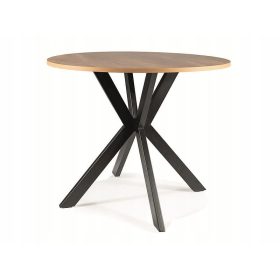  Tavolo rotondo da soggiorno TALIA II 90 rovere/nero Signal