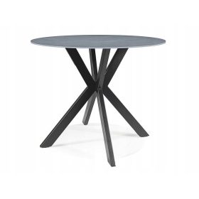    Tavolo rotondo da soggiorno TALIA 90, effetto marmo grigio/nero Signal