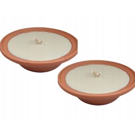    2x Candela APERTA, tradizionale, ARGILLA, colata, CERAMICA, grande