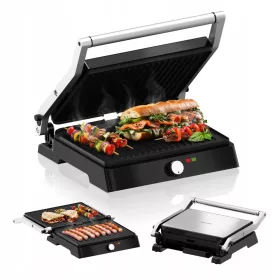    Griglia elettrica pieghevole Cherry Intense 50 argento/grigio 2200 W