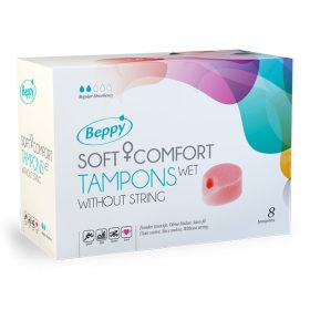   Beppy Soft + Comfort Wet Tampons assorbenti morbidi senza cordino, umidi, 8 pezzi