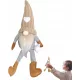  ELEFANTE CON BARBA, GNOMO DI NATALE CON TAZZA NEL CAPPELLO, NANO, ELFO, BEIGE