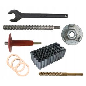   Set per il montaggio di una piattaforma di perforazione con ancore + strumento di regolazione + dado + vite + chiave