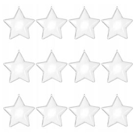  Sfera trasparente Stella 12 cm 12 pz.