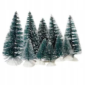    MINI ALBERO DI NATALE ALBERI DI NATALE Villaggio di Natale 10 pz