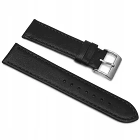    Cinturino in pelle PREMIUM A04-22 mm filo nero nero SMARTWATCH