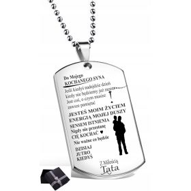  COLLANA PER FIGLIO, MEMORIA, PIASTRINA INCISA