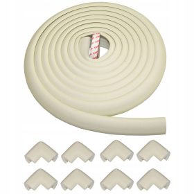    NASTRO IN SCHIUMA PROTEZIONE BORDI E ANGOLI 5 metri bianco + 8 angoli