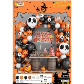    GHIRLANDA DI PALLONCINI SET DI PALLONCINI DI HALLOWEEN DECORAZIONI PIPISTRELLO FANTASMA NERO